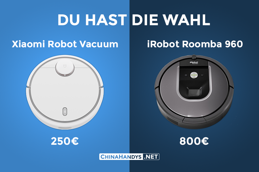 du hast die wahl xiaomi robot vacuum vs irobot roomba 960 2