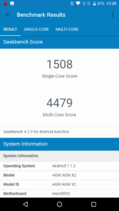 AGM X2 Outdoor Smartphone Test Benchmarks 1