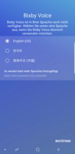 Samsung s9 plus 2Bixby Home