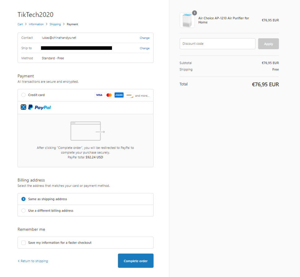 TikTech Onlineshop - Erfahrung & Bewertungen - Chinahandys.net