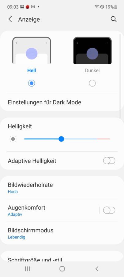 samsung galaxy a72 displaysettings 4
