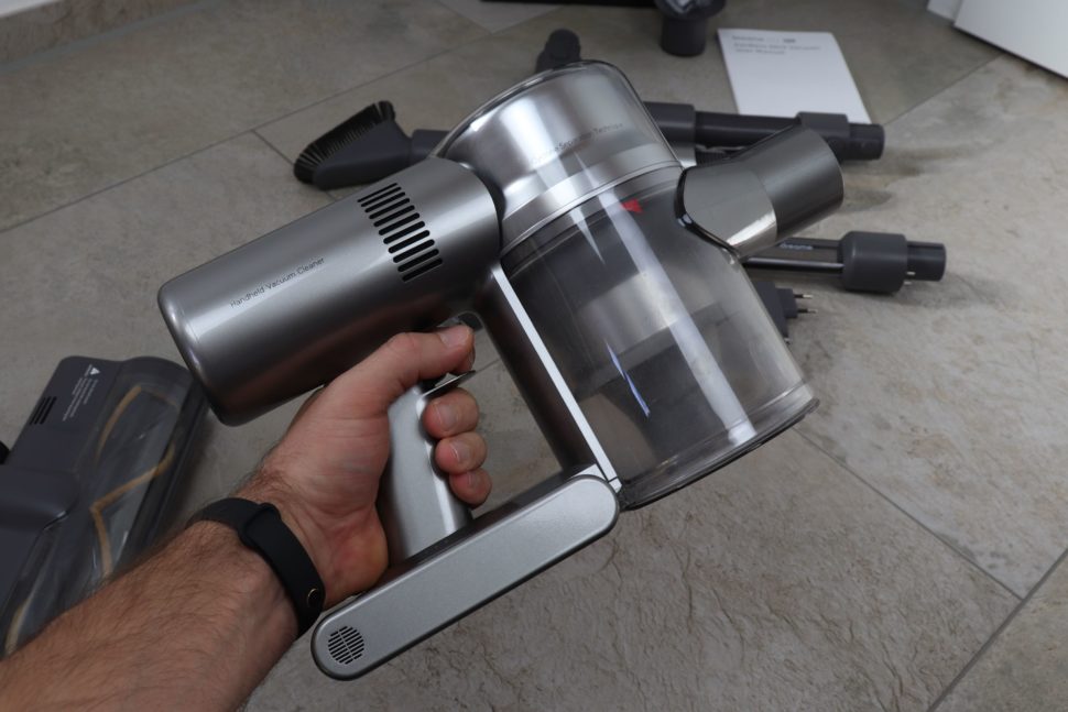 Dreame V12 Pro Staubkammer Handteil Aufbau 1
