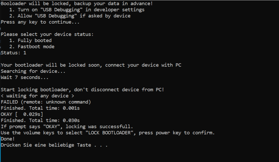 Lock Bootloader