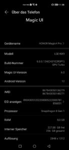Honor Magic 4 Pro Test Screenshot System Info