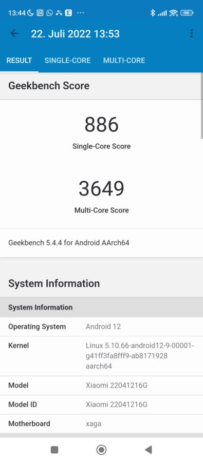Poco X4 GT benchmarks 2