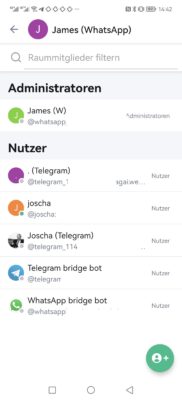Matrix Telegram Bridge weiterleiten 1