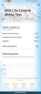 ROG Phone 7 Gaming Test 3D Mark Frozen 3