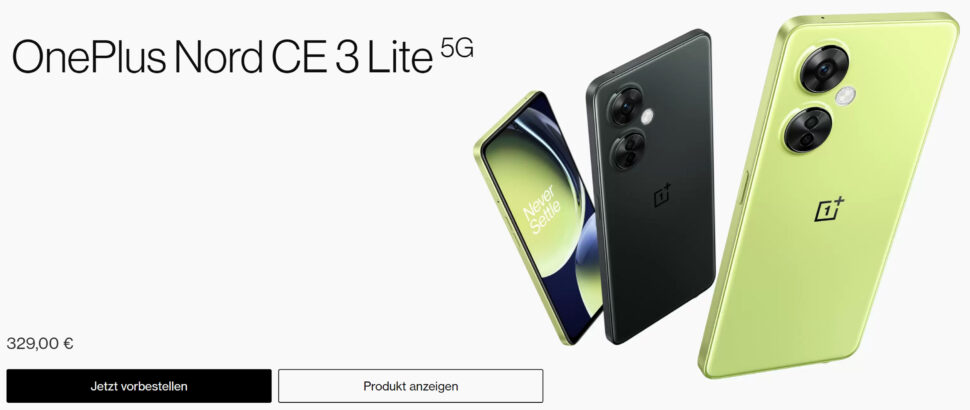 OnePlus Nord CE 3 Lite vorgestellt Head