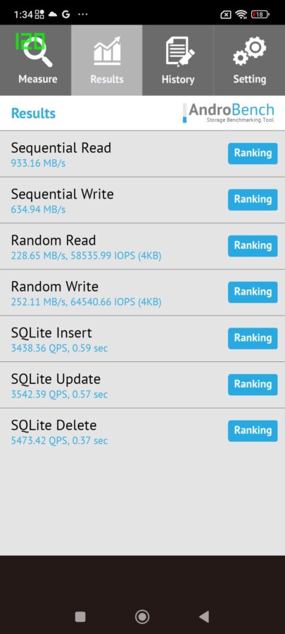 Redmi Note 12 4G androbench