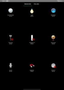 OnePlus Pad Test Screenshot Sensoren