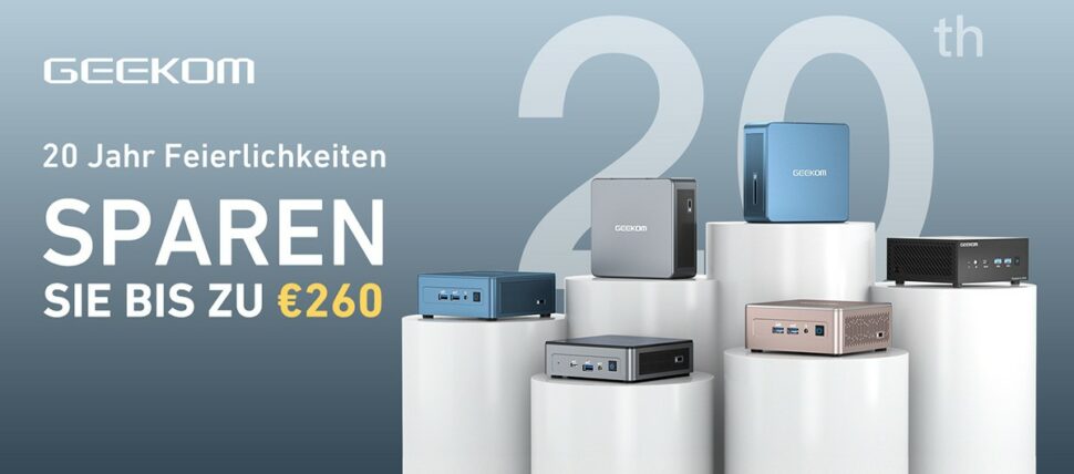 Geekom Sale 20 Jahre Head
