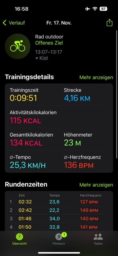 Xiaomi Watch 2 Pro Test Screenshot Training Vergleich Apple Watch 9 3