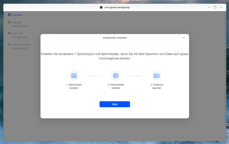 UGREEN NAS DXP2800 Test Einrichtung der Festplatten 2