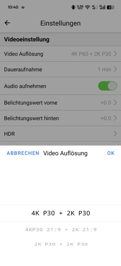 VIOFO A329 app Settings 6