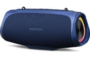 MEDION CE MD43746 BT Speaker 03 Blue Kartonage Datenbereitstellung quer