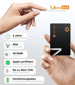 Novoo Air Tag Karte Test Features