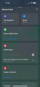 Novoo Air Tag Karte Test Screenshots 3