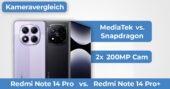 Redmi Note 14 Pro 5G vs Redmi Note 14 Pro Plus Kameravergleich Banner