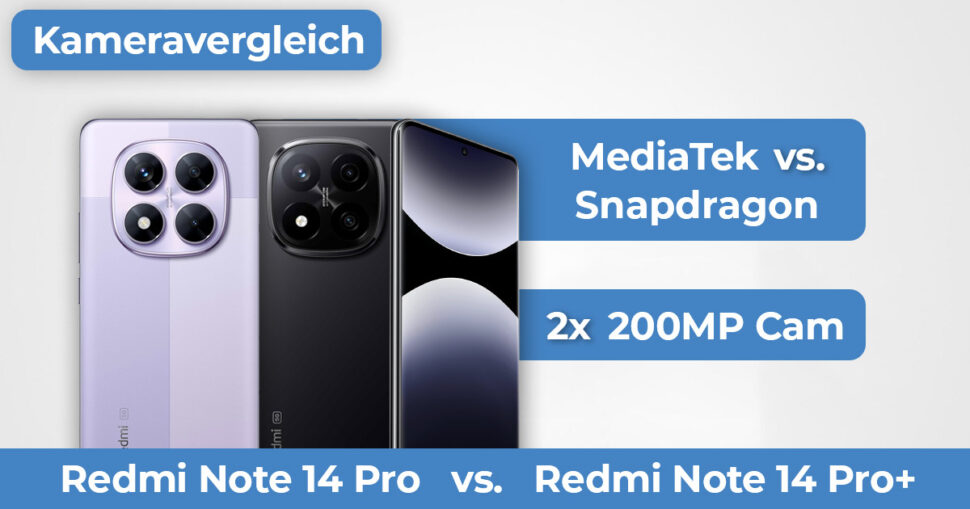 Redmi Note 14 Pro 5G vs Redmi Note 14 Pro Plus Kameravergleich Banner