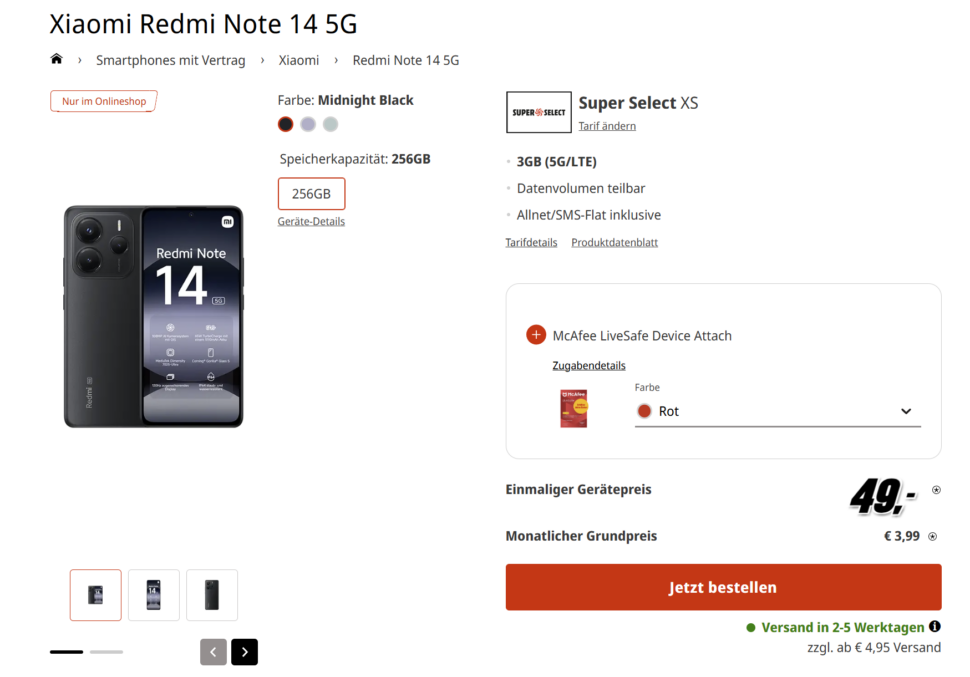 399 weekend deal Redmi Note 14 5G