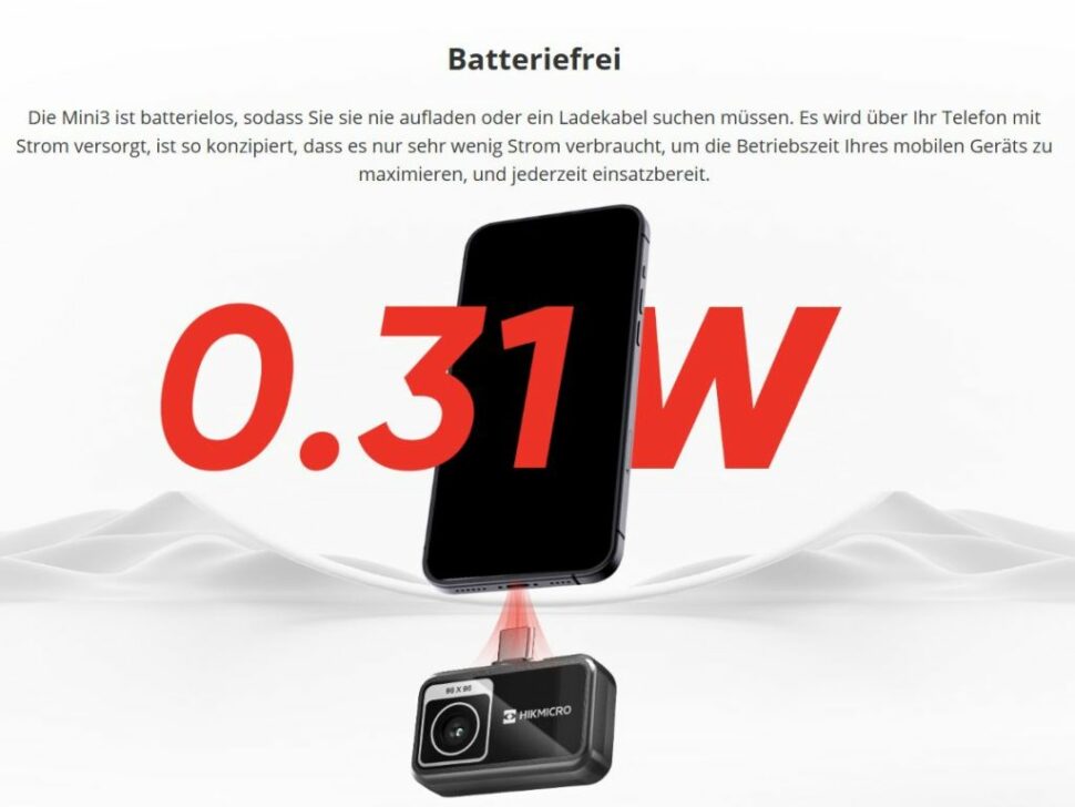 Technische Daten der HIKMICRO MiniE
