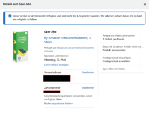 Amazon Spar Abo Screenshot IV