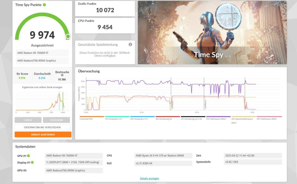 timespy grafikkarte extern