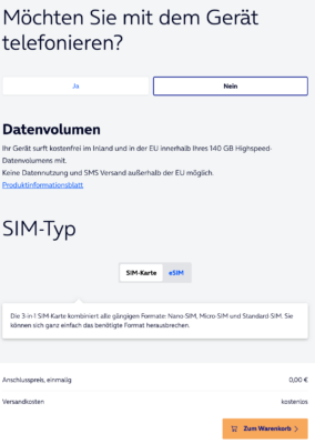 o2 Connect SIM bestellen Desktop