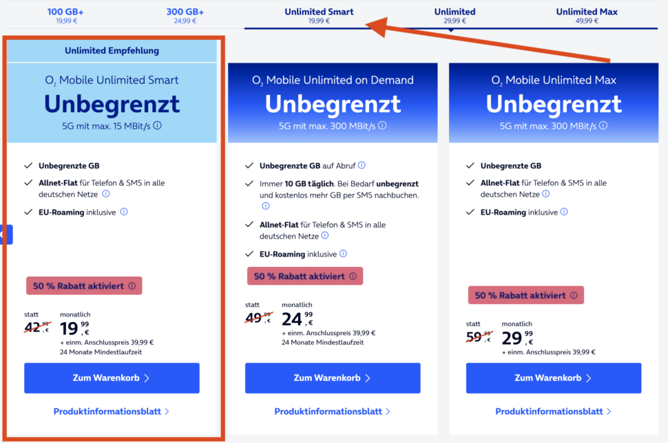 o2 unlimited smart tarif 2025