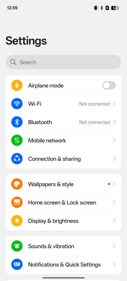 Screenshot realme 14pro System 5