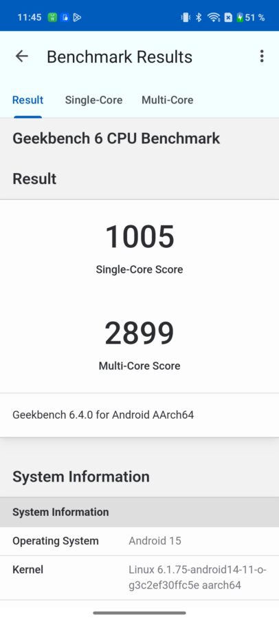 Screenshot realme 14pro geekbench