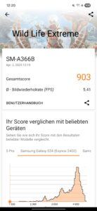 Samsung Galaxy A36 Test Screenshot  3DMark 2