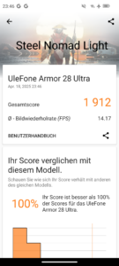 Ulefone Armor 28 Ultra Thermal Test Screenshot 3D Mark 2