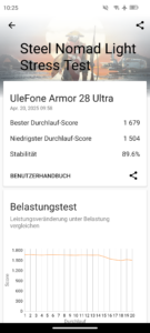 Ulefone Armor 28 Ultra Thermal Test Screenshot GPU Stress Test