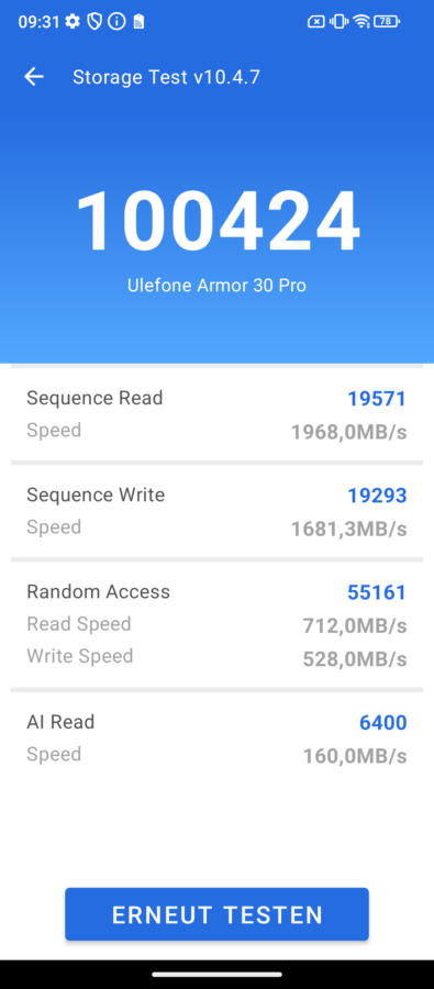 Ulefone Armor 30 Pro Leitung und Benchmark 4