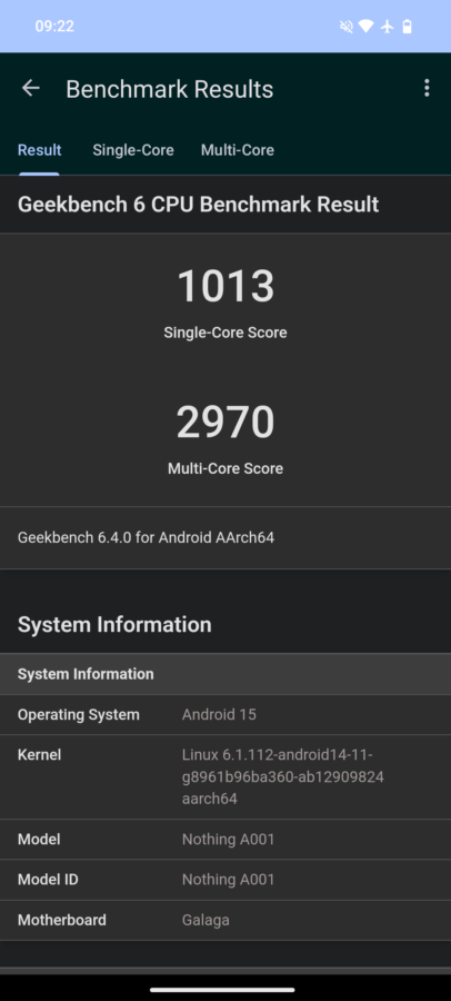 CMF Phone 2 Pro Test Screenshot Geekbench