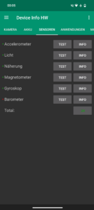 CMF Phone 2 Pro Test Screenshot Sensoren