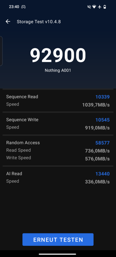 CMF Phone 2 Pro Test Screenshot Speicher