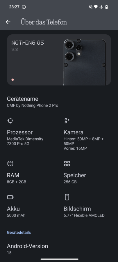 CMF Phone 2 Pro Test Screenshot Systeminfo 1