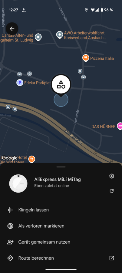 Google Find My Device Tracker von Aliexpress Screenshot Tracking 2