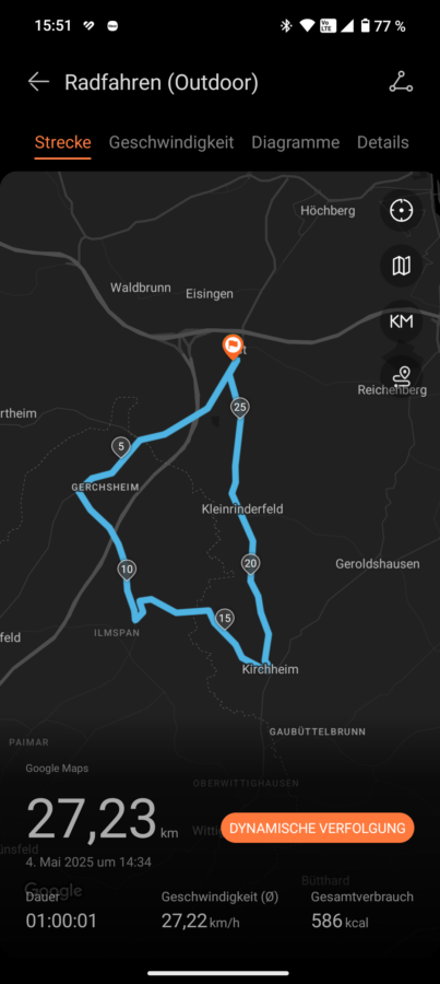 Huawei Watch Fit 4 Pro Test Training GPS Fahrrad 4