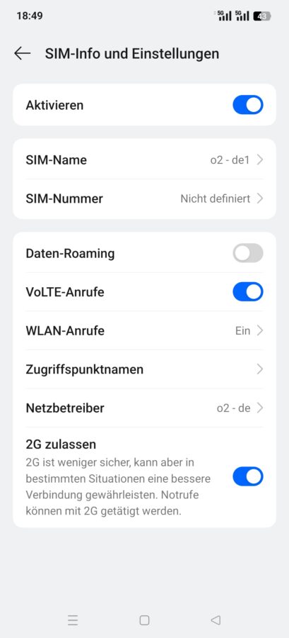 Oppo Find X8 Ultra volte vowifi