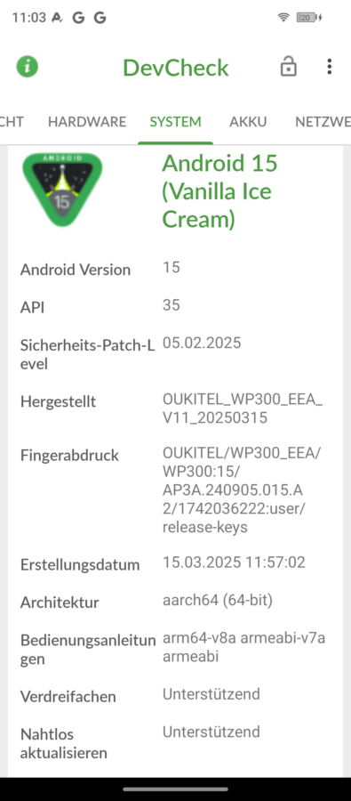 Oukitel WP300 Android 15 4