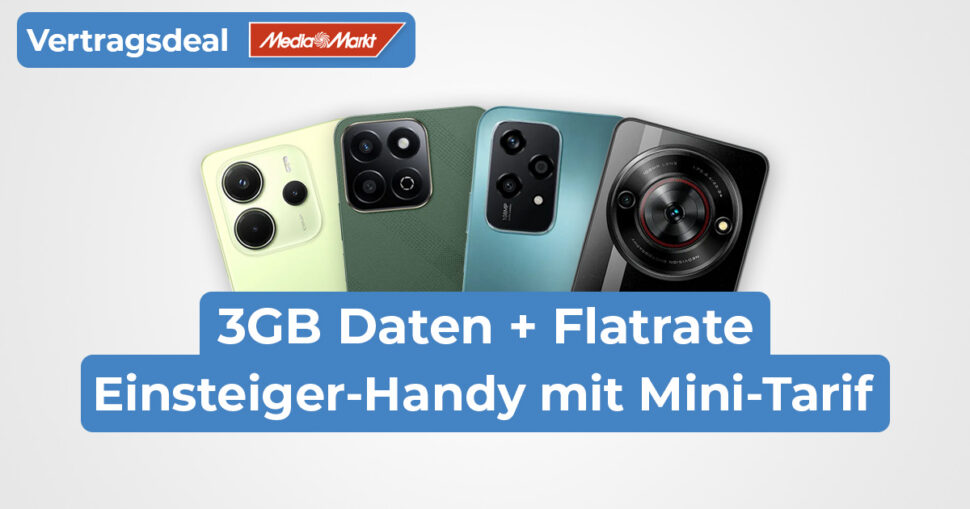 MediaMarkt Einstiegs Handy 3GB Mai 2025 Beitragsbild