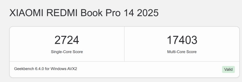 geekbench benchmark
