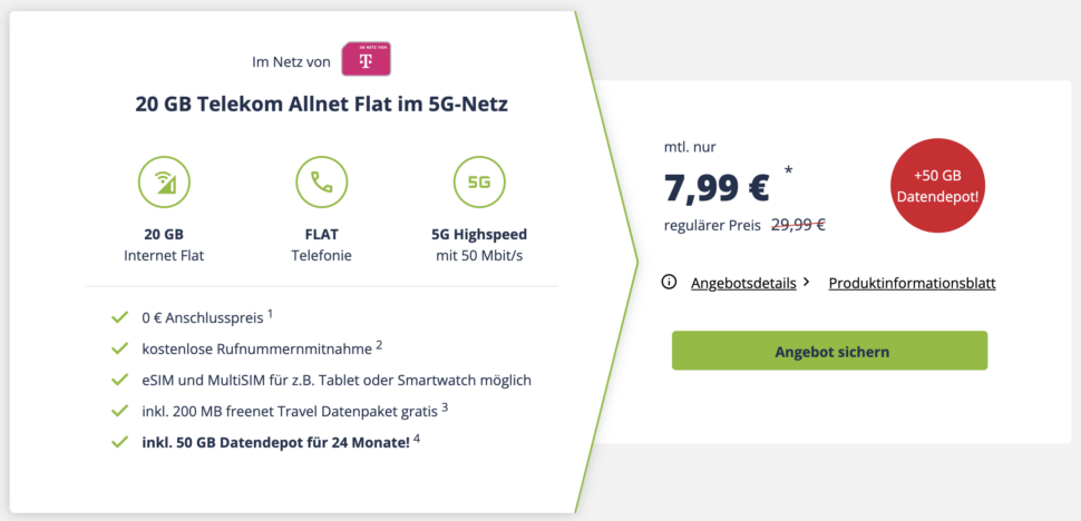 freenet 20gb fuer 8 euro telekom
