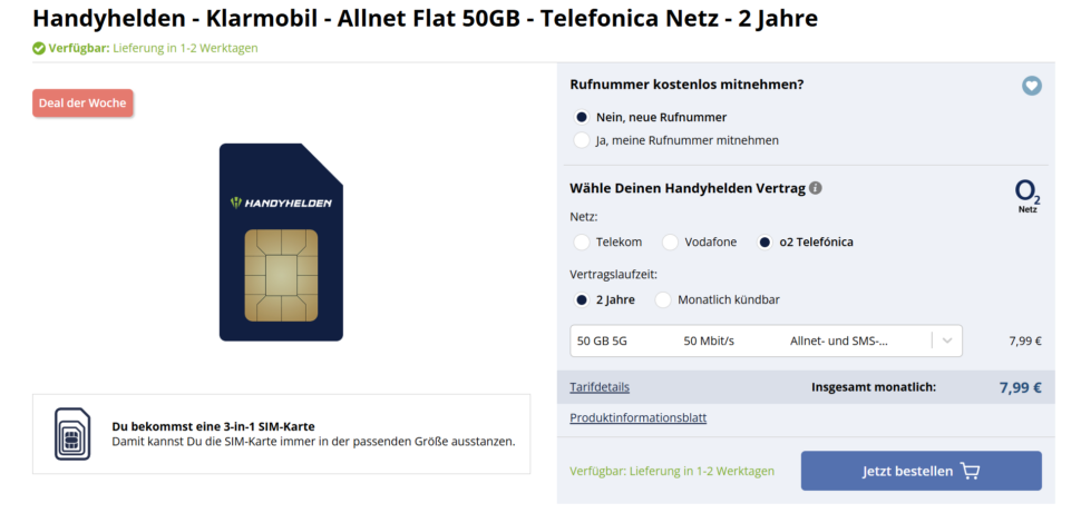 Handyhelden 50GB fuer 799E♥