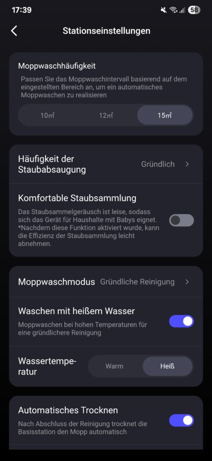 Eureka J15 Pro Ultra Appfunktionen 1