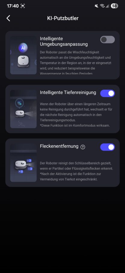Eureka J15 Pro Ultra Appfunktionen 5