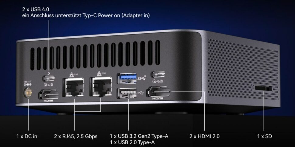 GEEKOM GT1 MEGA vorgestellt Ports 2